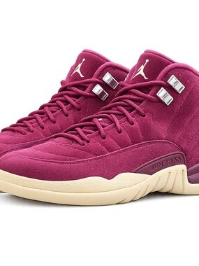 Air Jordan 12 Retro GG Bordeaux Burgundy Suede Youth 4.5Y Women’s 6